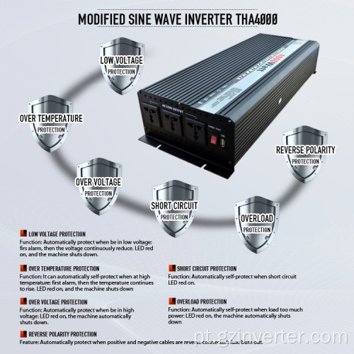 Inversor 4000W Frequency Converter para eletrodomésticos